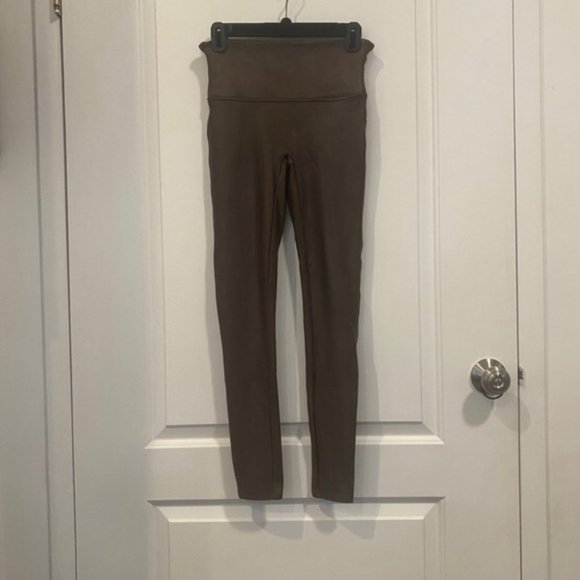 Spanx Faux Leather Leggings in Color Bronze - Picture 4 of 5